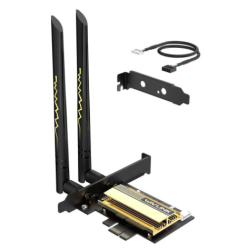 Wavlink WiFi 6E AX5400 PCIe WiFi Card AX210 Network Card Bluetooth 5.3 Tri-Band Wireless Adapter Wavlink WiFi 6E AX5400 PCIe WiFi Card AX210 Network Card Bluetooth 5.3 Tri-Band Wireless Adapter